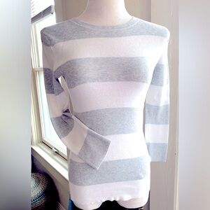 Banana Republic Rugby stripe crew neck Pima cotton/Cashmere Sweater SP